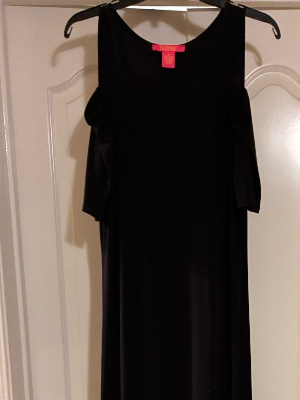 Catherine Malandrino Black Cold-Shoulder Maxi Dress